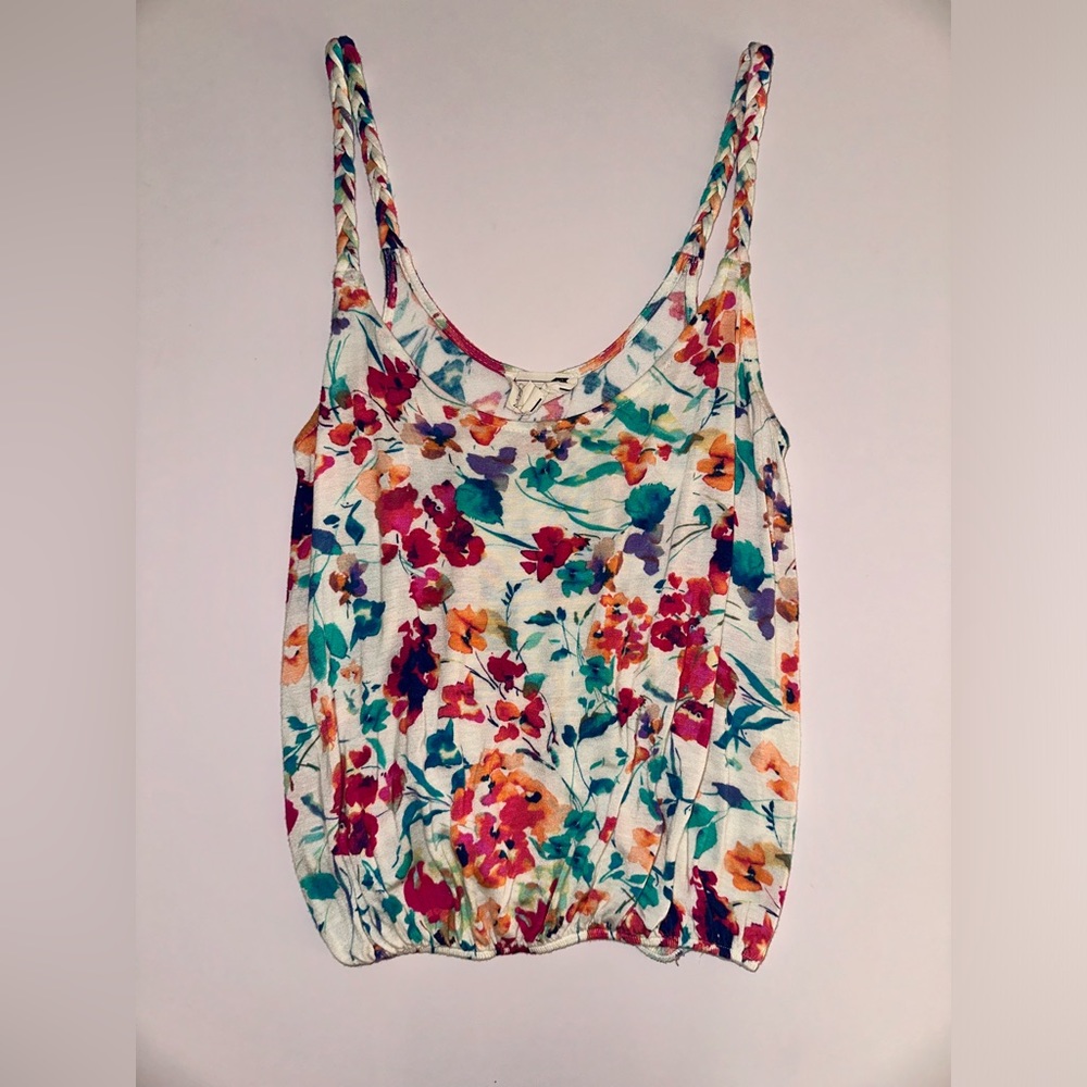 La hearts floral tank top